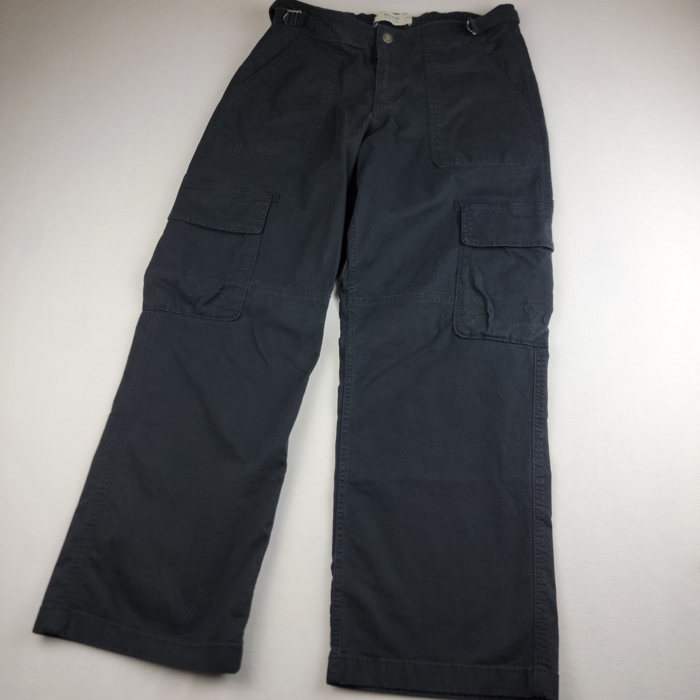 Hollister Low-Rise Baggy Cargo Pants Navy Blue W30 Regular SKU 1423